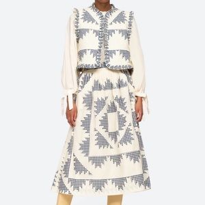 Sea New York Sea NY Gloucester Quilted Quilt Skirt 4 Small